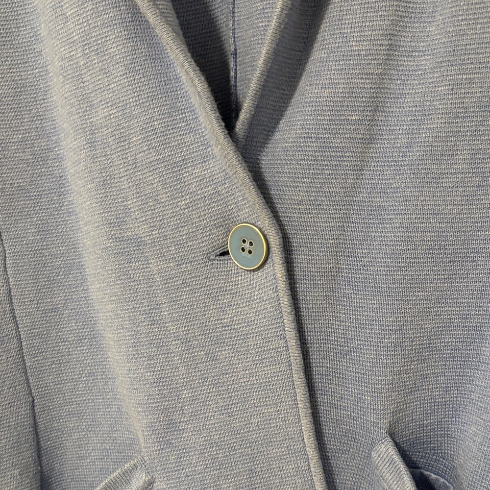 Talbots Periwinkle Knit Single-Button Blazer - Picture 3 of 4